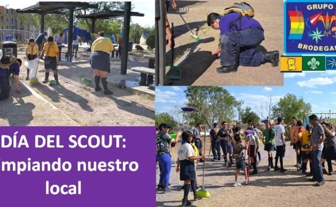 Día del Scout. Limpiando nuestro local.