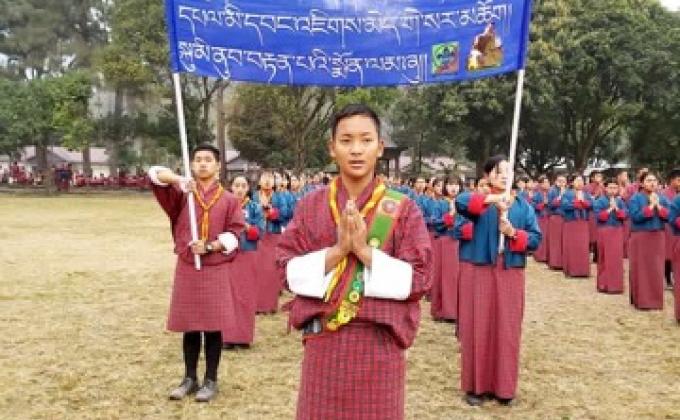Celebration of scout day in Bhutan