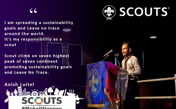 Anish a Scout climb on seven highest peak of Seven continent promoting Sustainability Goals & Leave No Trace & Experience of climbing Everest Twice 