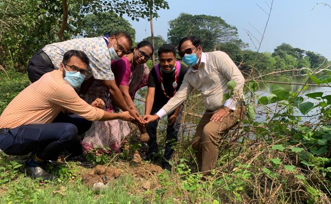 Tree Plantation & Plastic Cleaning at Bhawal Badre Alam Govt. College