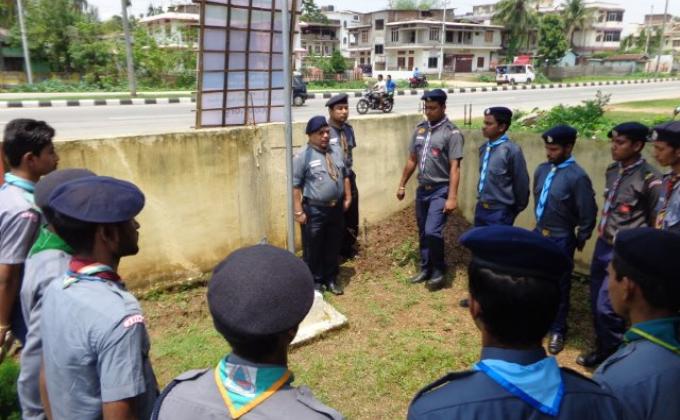 BHARAT SCOUTS AND GUIDES, NORTH EAST REGION ONE DAY CAMP CELEBREATION OF WORLD EARTH DAY FOR SR SCOUTS, GUIDES, ROVERS RANGERS AT RHQ,N.E.REGIONAL HEADQUARTERS, AZARA, GUWAHATI. FROM 22ND APRIL, 2016.