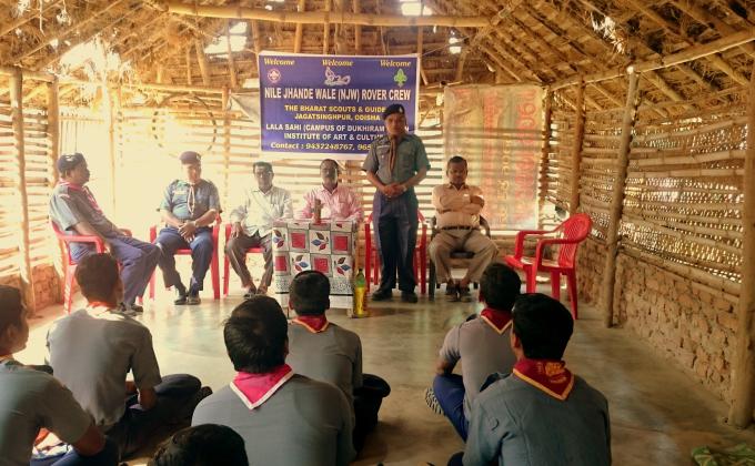 service camp in pustak mela at jagatsinghpur