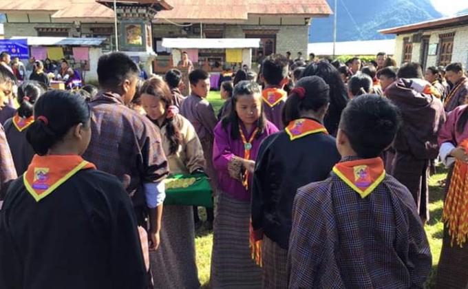 Investiture ceremony for new Scouts