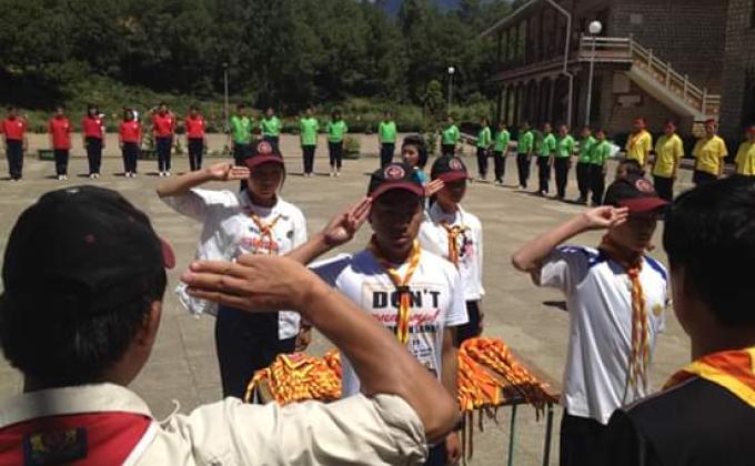 Investiture ceremony for scouts cum Team building session
