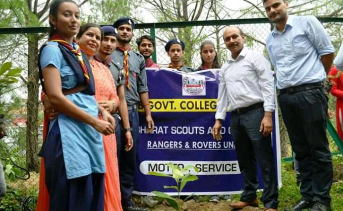Plantation by Rovers and Rangers of GC Palampur