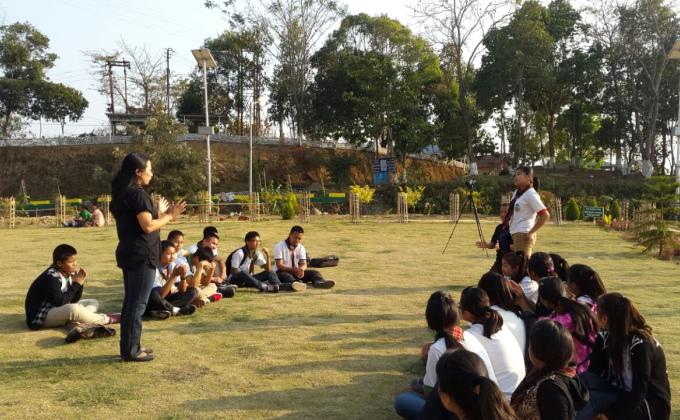 CLEANLINESS DRIVE IN PACHHUNGA UNIVERSITY COLLEGE CAMPUS,MIZORAM INDIA