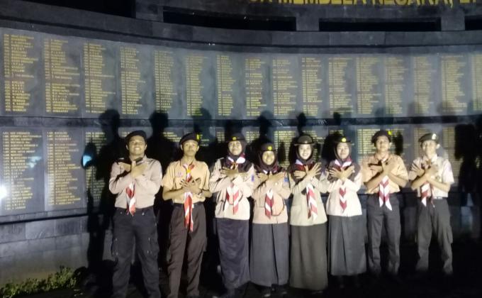Upacara renungan dan ulang janji hari pramuka ke 56