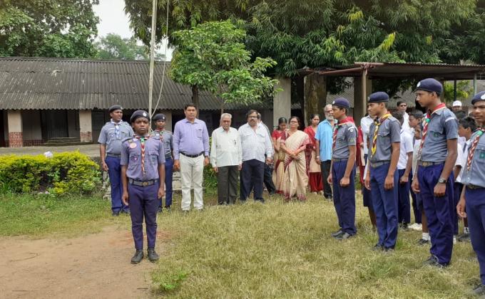 Flag Ceremony on the occasion of Gadhi Jayanti. 