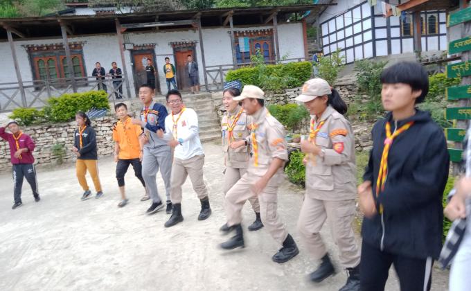 Kuengau promotion camp for Nazhen Scouts