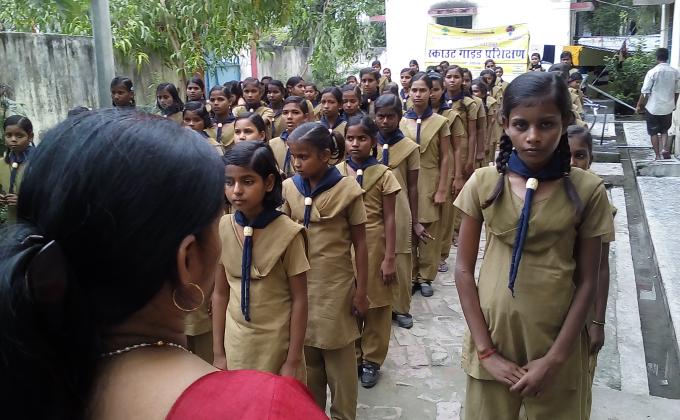 THREE DAYS TRAIING CAMP FOR GIRL GUIDES OF KASTOORBA GANDHI AVASIYA VIDYALAY, BHADAIYAN, SULTANPUR, UTTAR PRADESH, INDIA