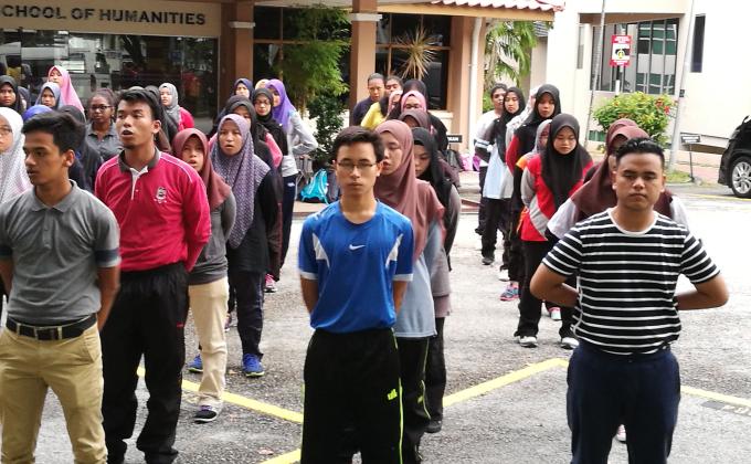 Teaching, Supervision and Photoshooting of Junior Scout Marching Practice for USM Co-curriculum Day