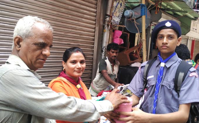 flood relief camp by SDMPV scout Group