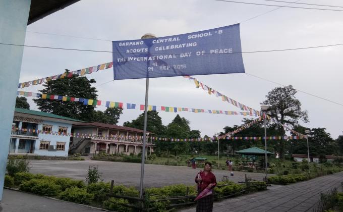 Erecting/hanging of prayer flag(lungdar)