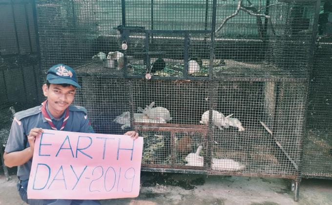 We Bharat Scouts and Guides district association Udupi District karnataka State,India rovers and rangers actively participated in Earth day celebration 2019 at Animal Rescue Centre, Saligrama, Udupi district Karnataka State,