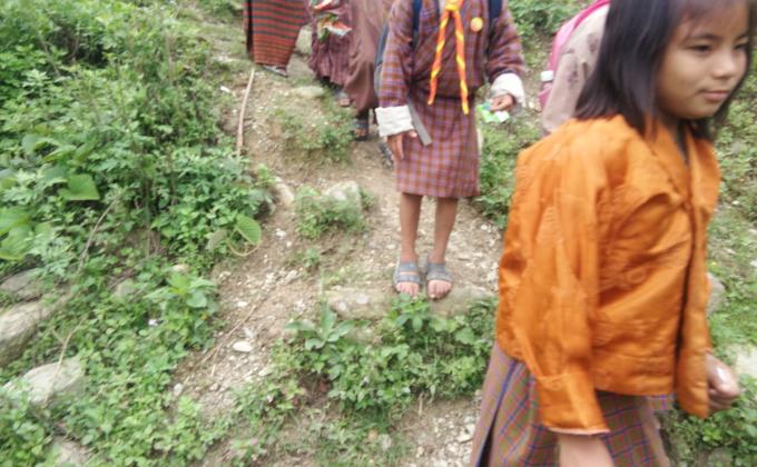 Scout hiking and spiritual camp