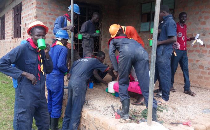 Soroti scouts initiate the renovation of aprivate hospital Bob Ajob.
