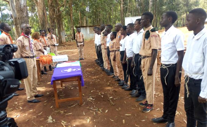 An investiture ceremony 