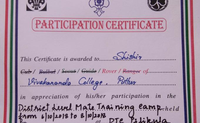 District Level Mate Training Camp