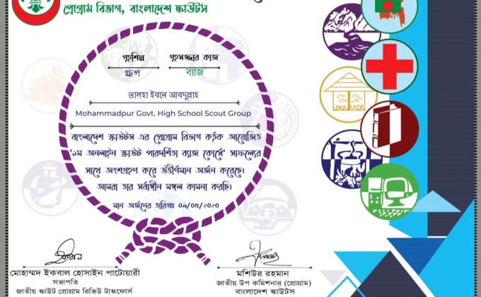 পারদর্শিতা ব্যাজ ২০২০(গৃহসজ্জা কাজ