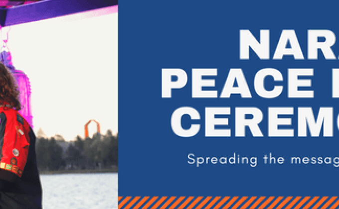 Scouts consider peace at the Nara World Peace Bell, Canberra