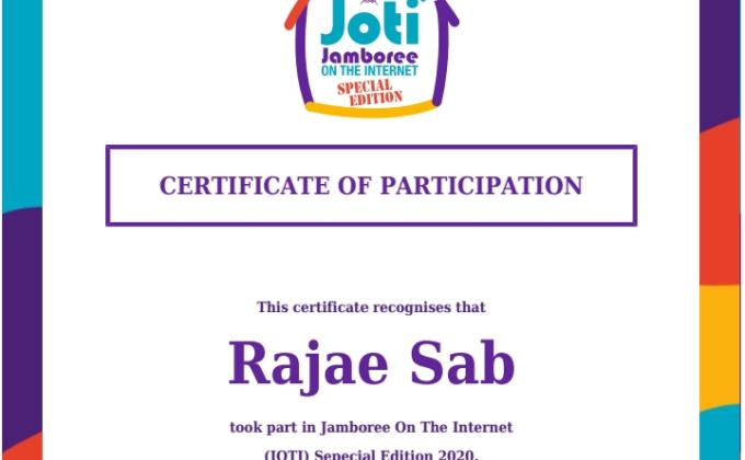 D] Digital Scouting  Guiding 

➢ Challenge 1  Completed – SpecialJOTI , 3 – 5 April 2020 
