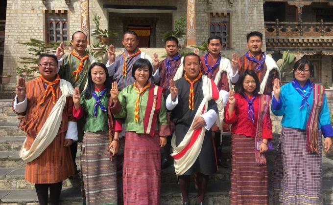 Scarf Awarding Ceremony of "Damphu CBS Troop"