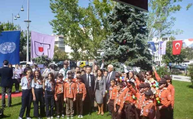 COOPERATION OF YOUTH AND SCOUTS ON INTERNATİONAL DAY OF PEACE CEREMONY