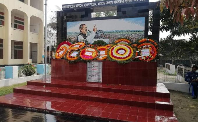 বঙ্গবন্ধুর ৭ই মার্চের ভাসন এর ম্যুরাল উন্মোচন অনুষ্ঠানে দায়িত্ব পালন