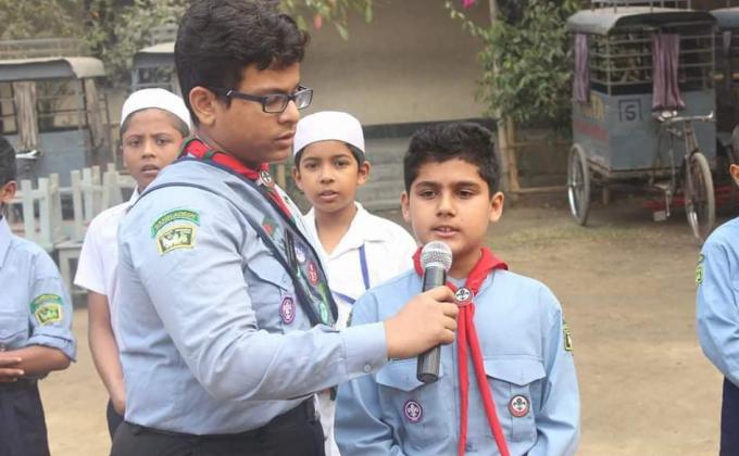 Scout investiture camp