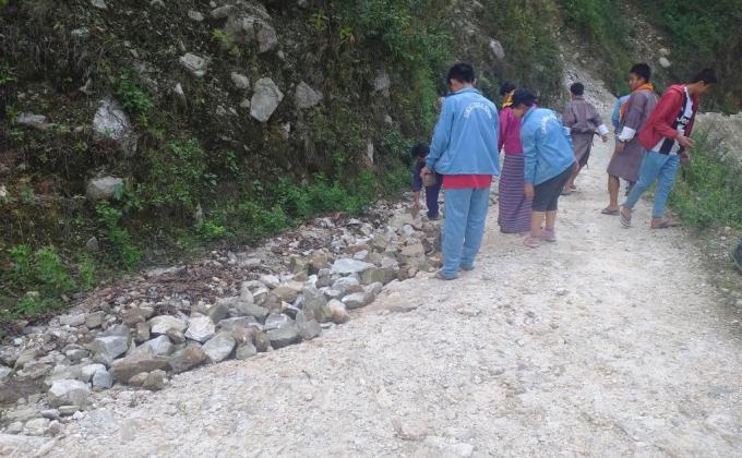 Filling potholes