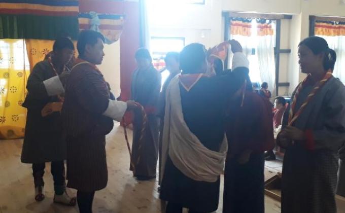 Investiture ceremony for the new scouts  