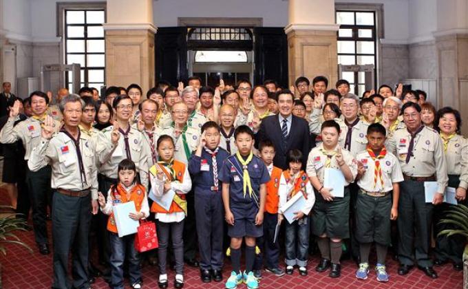 President Ma received Scout Representatives in Taiwan, ROC.