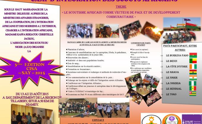 Camp d’Intégration des Scouts Africains « CISA 2015 »