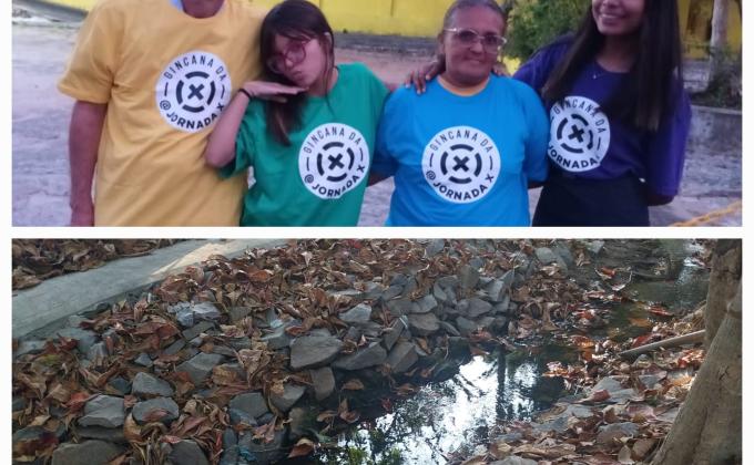 Na parte superior a equipe e na parte inferior o Riacho Rio Branco