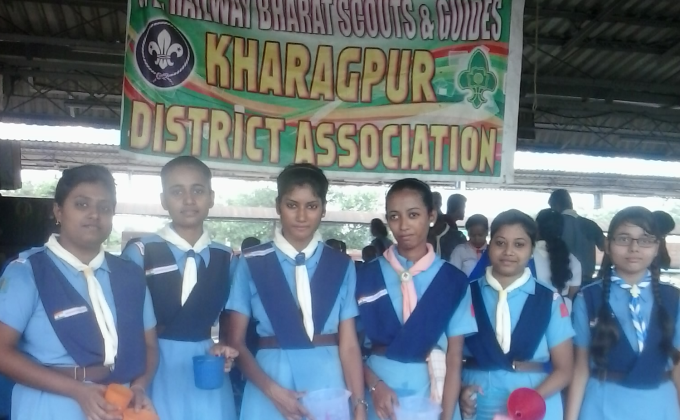 Water Service at Kharagpur Railway Station by Kharagpur District Association of South Eastern Railway State of The Bharat Scouts & Guides