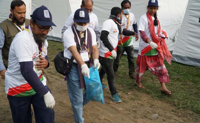 ৯ম জাতীয় ক্যাম্পুরীতে পরিস্কার-পরিচ্ছন্নতা অভিযান.!