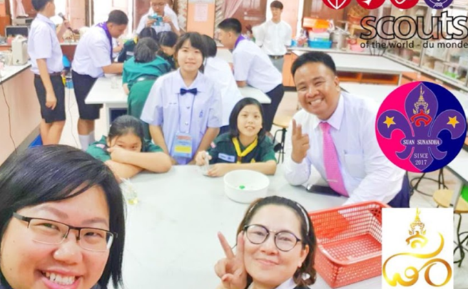 กิจกรรมบูรณาการความรู้และรายได้เพื่อน้อง ครั้งทึ่ 2 "การทดลองการย่อยเเป้ง"