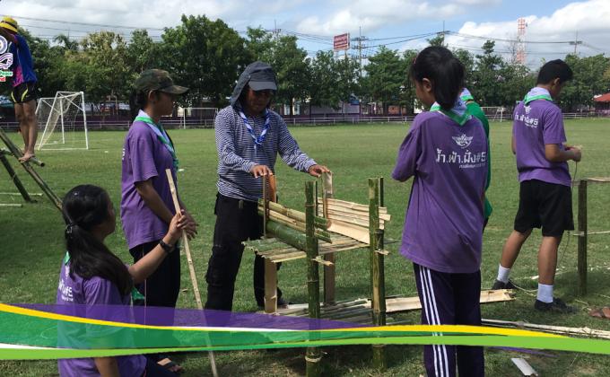 วิทยากรค่ายฝึกทักษะการจัดการค่ายพักแรมและการสร้างอุปกรณ์เพื่อให้บริการ โรงเรียนวัดราชาธิวาส#2