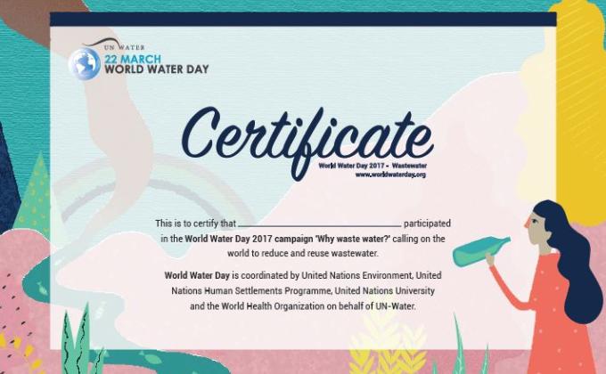 AWARENESS PROMOTION FOR WORLD  WATER DAY, AN INTERNET CAMPAIGN 