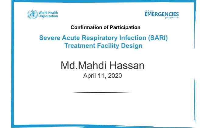Severe Acute Respiratory Infection (SARI) Treatment Facility Design
Screening Areas