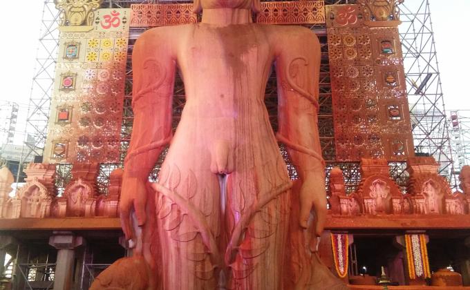 SERVICE AT MAHAMASTAKA ABHISHEKA AT SHRAVANABELAGOLA