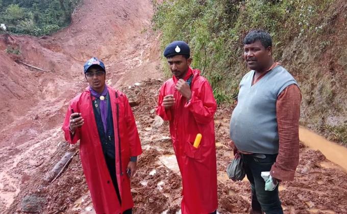 RESCUE & RELIEF WORK AT FLOOD EFFECTED AREAS AT COORG, KARNATAKA STATE, INDIA