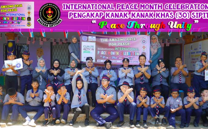 THE SCOUTS WITH SPECIAL NEEDS (NO.30) OF SK. PEKAN SIPITANG "PEACE THROUGH UNITY : THE AMAZING RACE FOR PEACE"