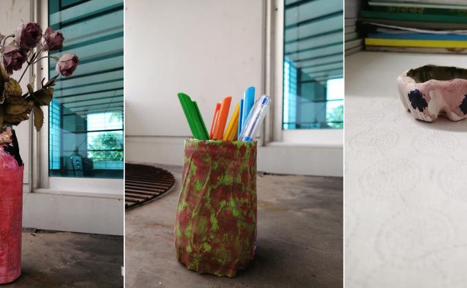 প্লাস্টিক টাইড টার্নার্স ব্যাজ, প্রারম্ভিক পর্যায় - প্লাস্টিক দিয়ে কারুকাজ