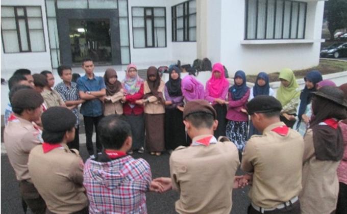 CALON ANGGOTA PRAMUKA UPI ANGKATAN KE-46 MULAI LATIHAN