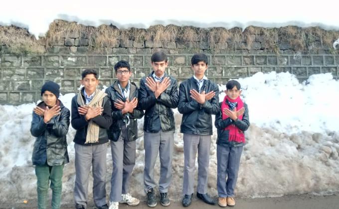 exploring snow fall life on earth in hilly area 