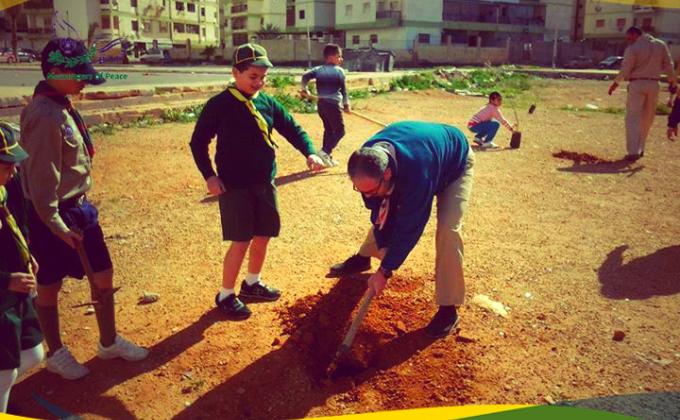 ((we will plant atree)) the 61 anniversary of establishment the Scout Movement in Libya