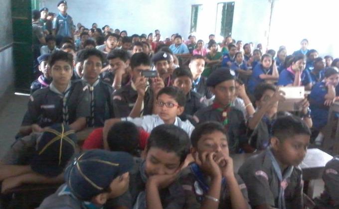 A camp held by Barrackpore District Association in order to recruite new members of scouts and guides and giving them workshops on FREE BEING ME & MESSENGERS OF PEACE in St. Augustine Day School, Barrackpore
