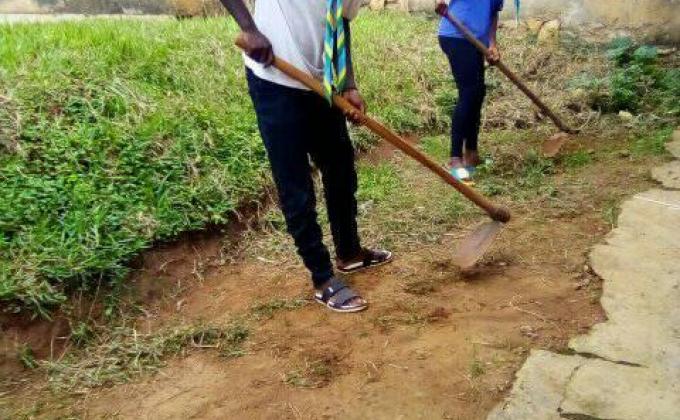 Good deed of help lady who have arrived in old age