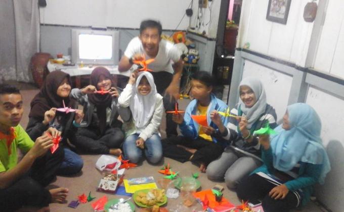 1000 Paper cranes for peace from Garut